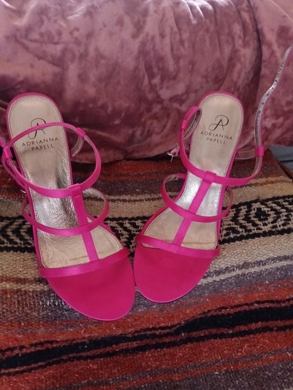 Adrianna Papell Hot Pink Strappy Heeled Sandals